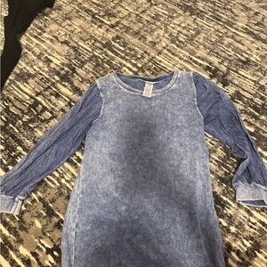 Hard Tail Blue Long Sleeve Top
